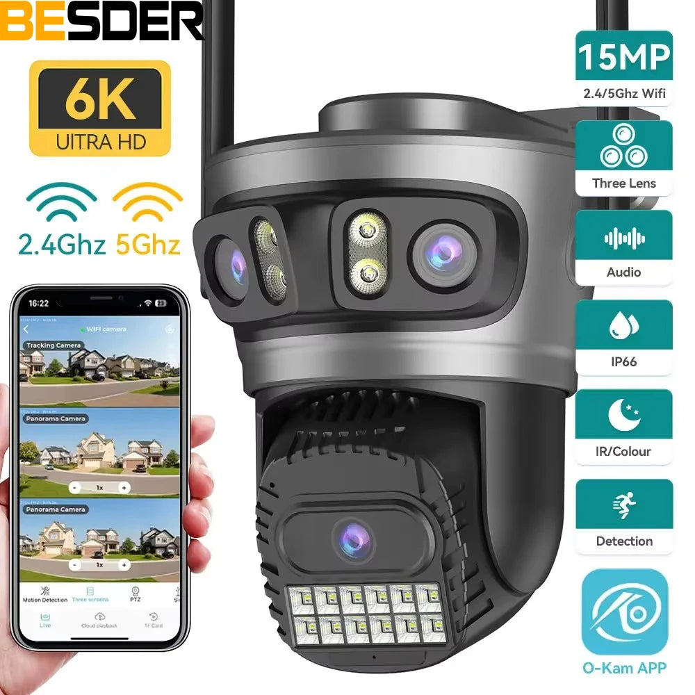 15MP Outdoor Security Camera with WiFi