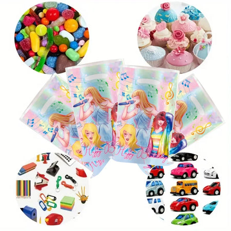 Star Taylor Party Gift Bags - Festive Birthday Decor &amp; Favors