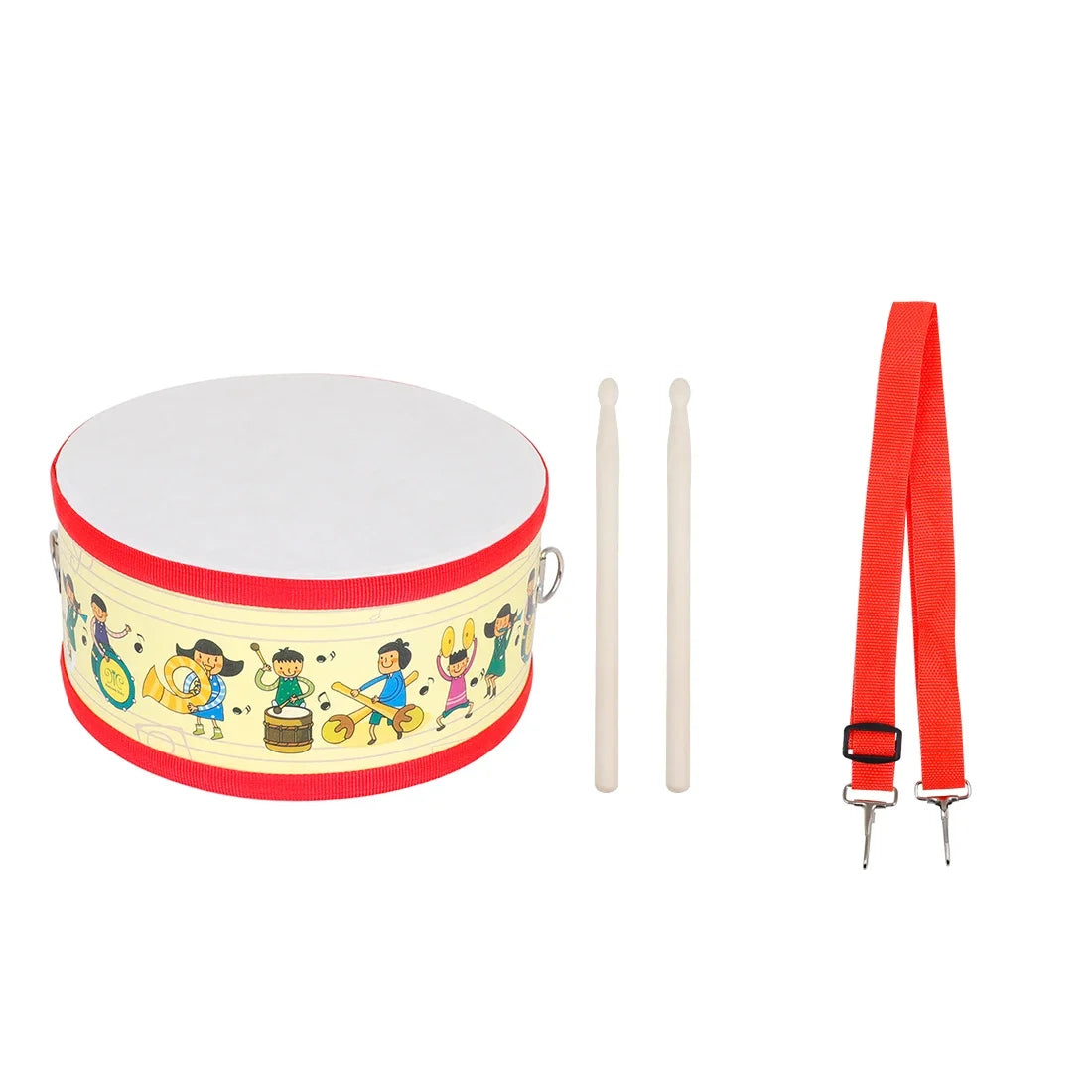 Double Sided Tambourine Drum Orff Cartoon &ndash; Educational Toy Yellow
