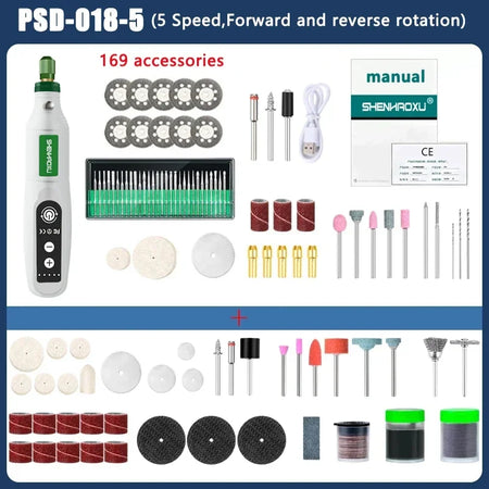 SHENHAOXU Mini Electric Grinder with USB Charging and Adjustable Speed PSD-018-5-group3