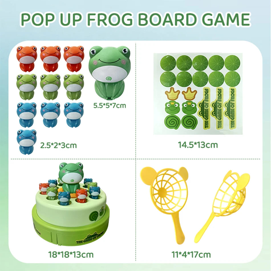 Cartoon Rotating Frog Catcher Toy &ndash; Fun Musical Launching Game