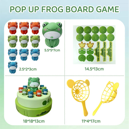 Cartoon Rotating Frog Catcher Toy &ndash; Fun Musical Launching Game