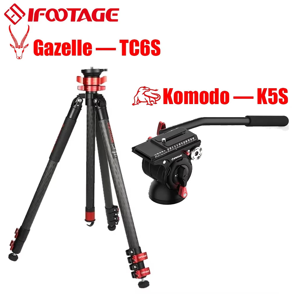 IFOOTAGE Gazelle TC6S Tripod - Professional Smoothness TC6S add K5S
