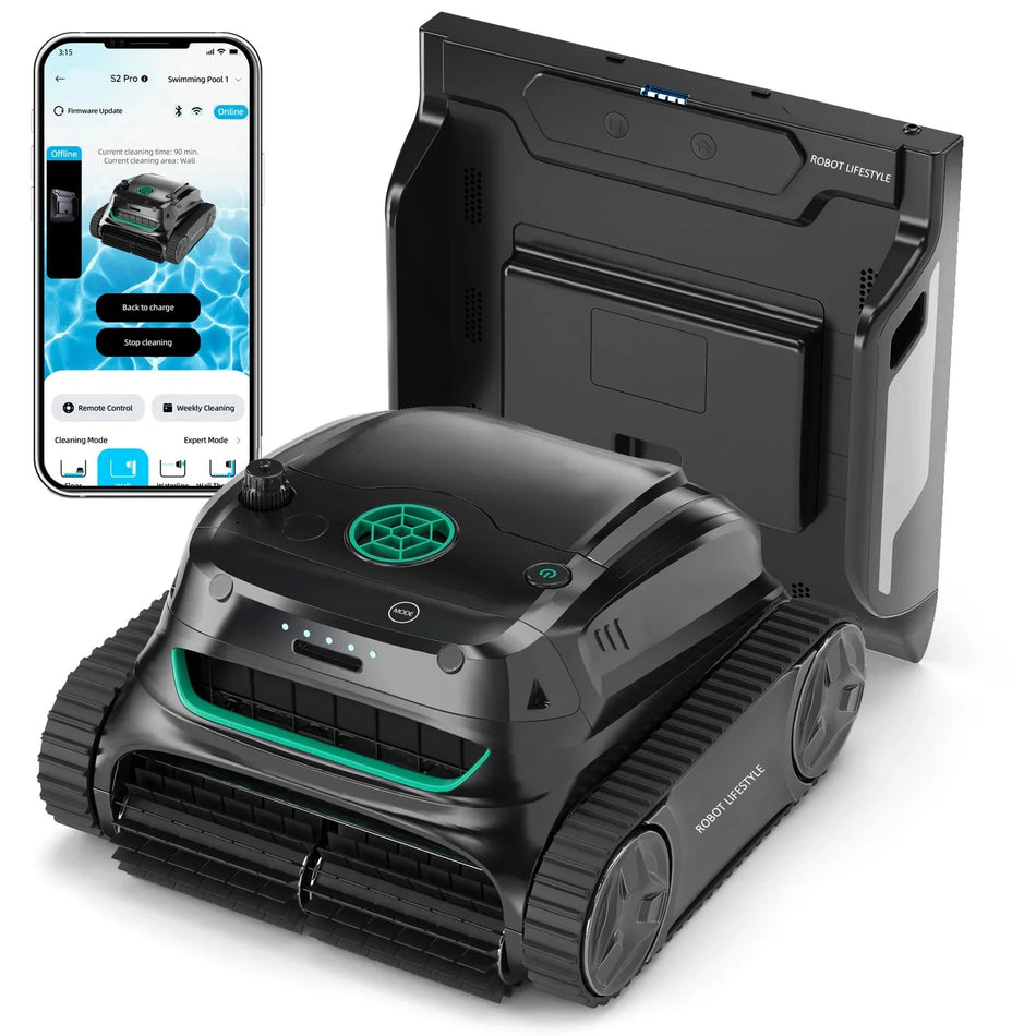 Aspirator robotic pentru piscină S2 Pro fără fir cu stație de încărcare