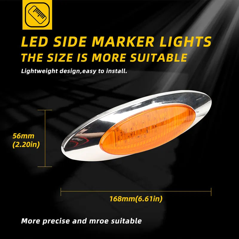 Kevanly 16 LED Clearance Light &ndash; Universal 24V Strobe Safety Marker