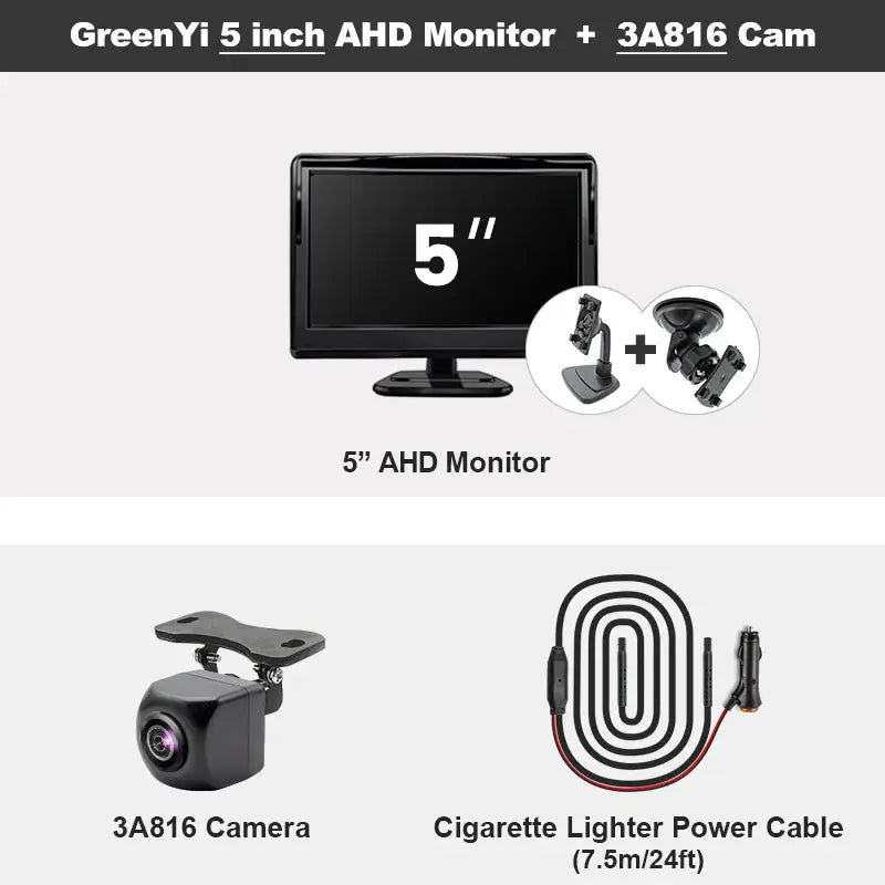 1080P AHD IPS Car Rear View Camera With Night Vision And 170 Degree Wide Angle Reverse System 4.3 5 7 Inch by InterCyprus Trading Ltd