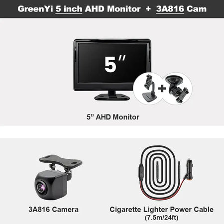 1080P AHD IPS Car Rear View Camera With Night Vision And 170 Degree Wide Angle Reverse System 4.3 5 7 Inch by InterCyprus Trading Ltd