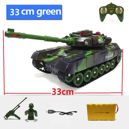 54CM Large RC Tank &ndash; 2.4G Battle Ready Off Road Performance 33CM Green R11114