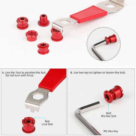 Deemount Chainring Wheel Bolt Extractor Tool &ndash; Durable Carbon Steel Construction