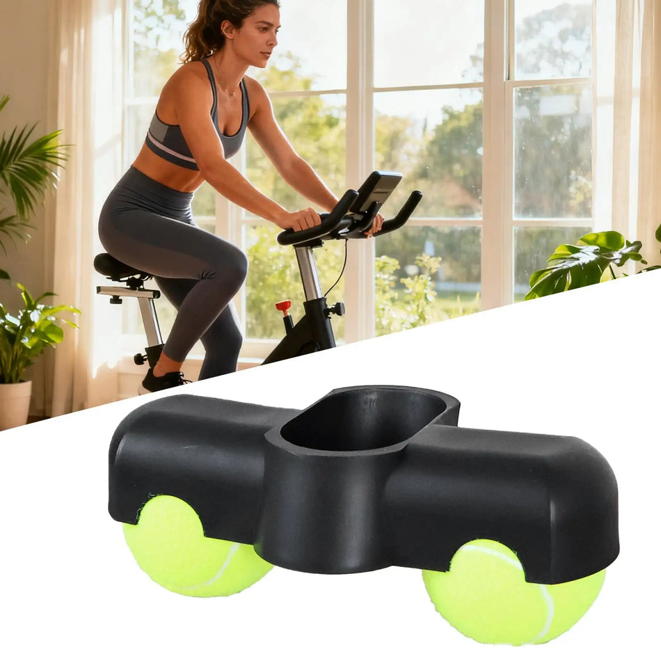 Tennis Ball Rocker Feet for Indoor Cycling, Anti-Friction Accessories 2 Balls