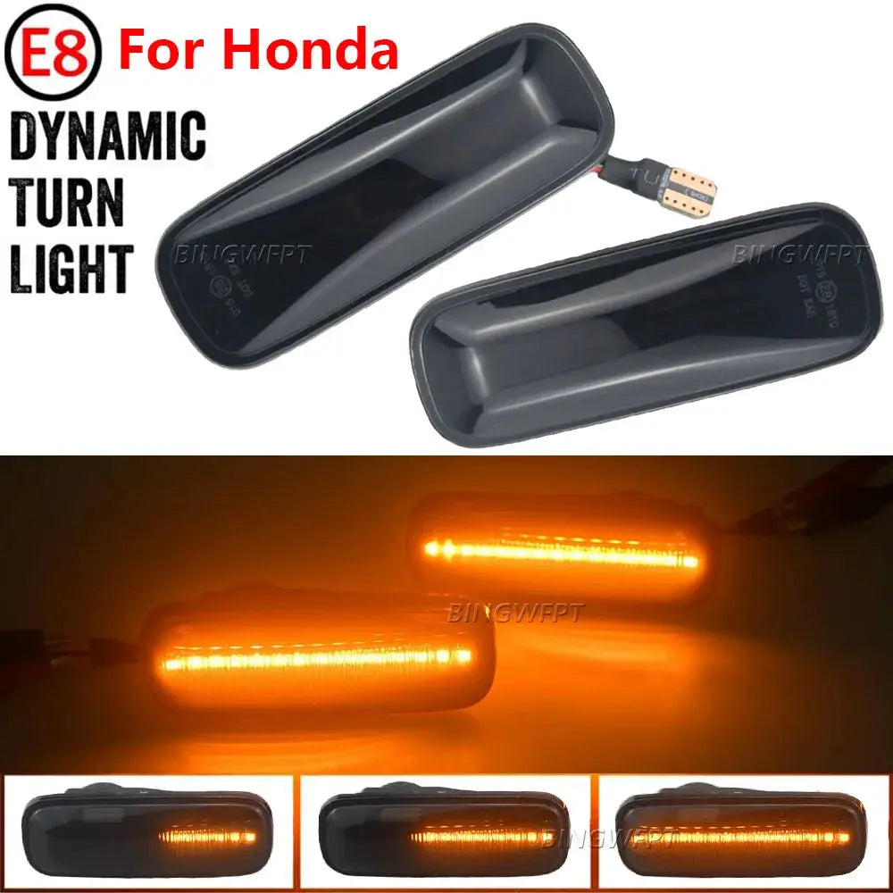 Dynamic LED Side Marker Light Turn Signal Indicator Car Accessories For Honda Civic EK EJ EM 2/3/4dr Ballade CRV 95-99 by InterCyprus Trading Ltd