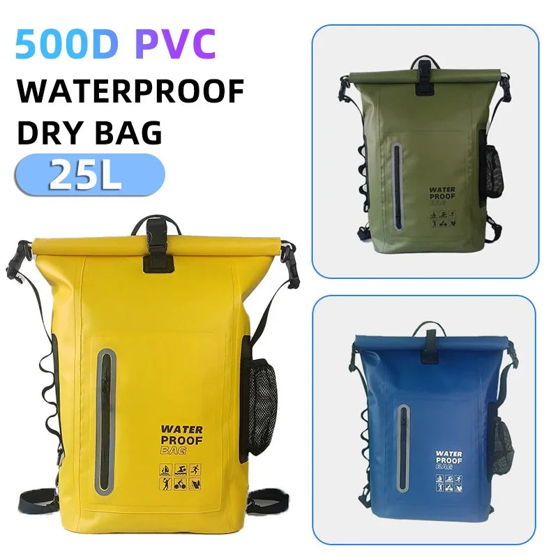 500D PVC Outdoor Waterproof Backpack 25L &ndash; Hiking Drybag
