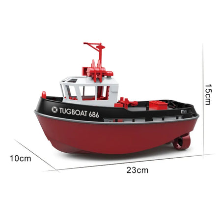 JIKEFUN 686 RC Tugboat 2.4G Dual Motor Remote Control Boat Model