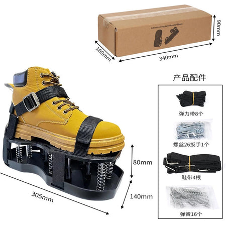 Spiked Lawn Aerator Shoes Epoxy Sole &ndash; Self Leveling black / CHINA