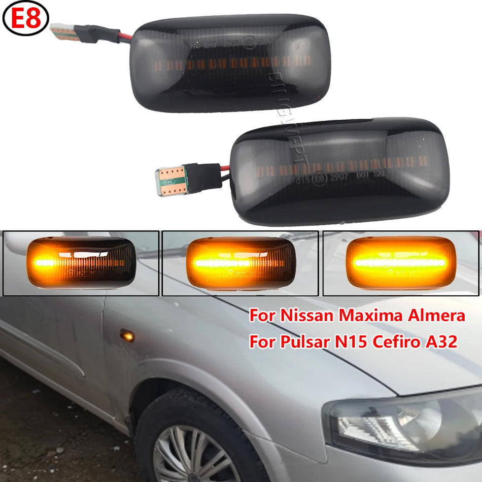 Luz Repetidora de Marcador Lateral LED Dinâmico para Nissan Maxima