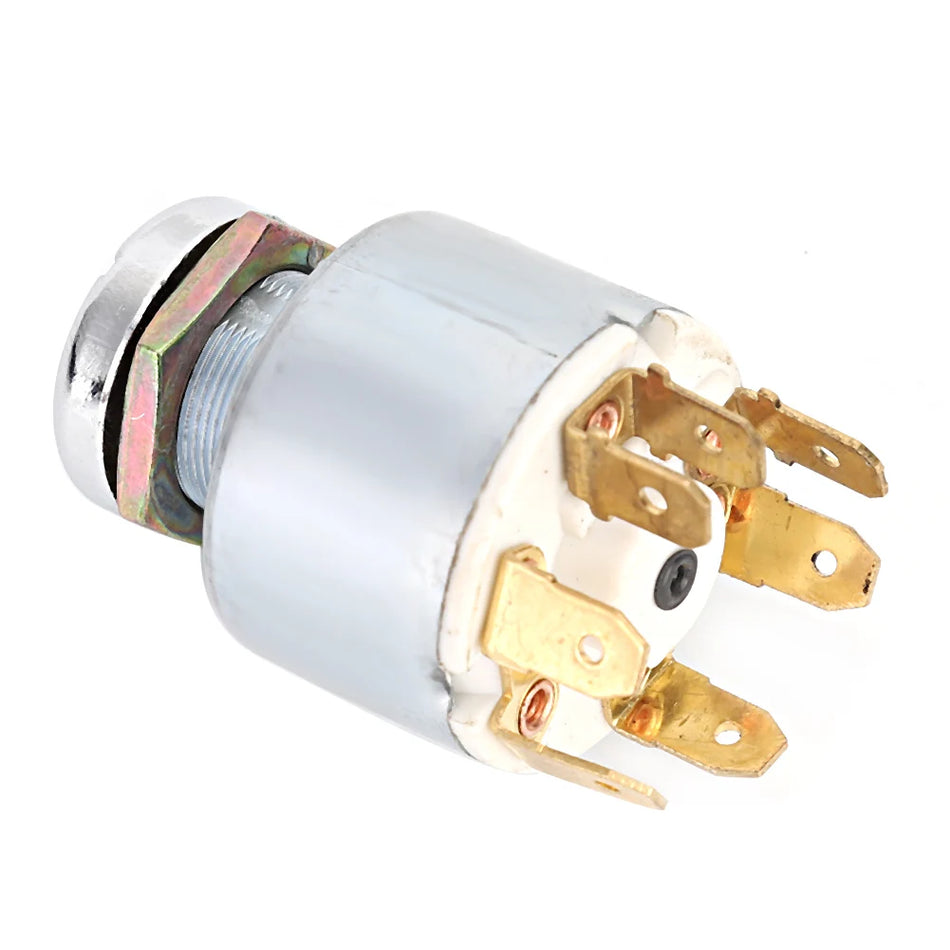 Universal 12V 4-Position Ignition Switch Lock Keys for Car, Motorcycle, Boat