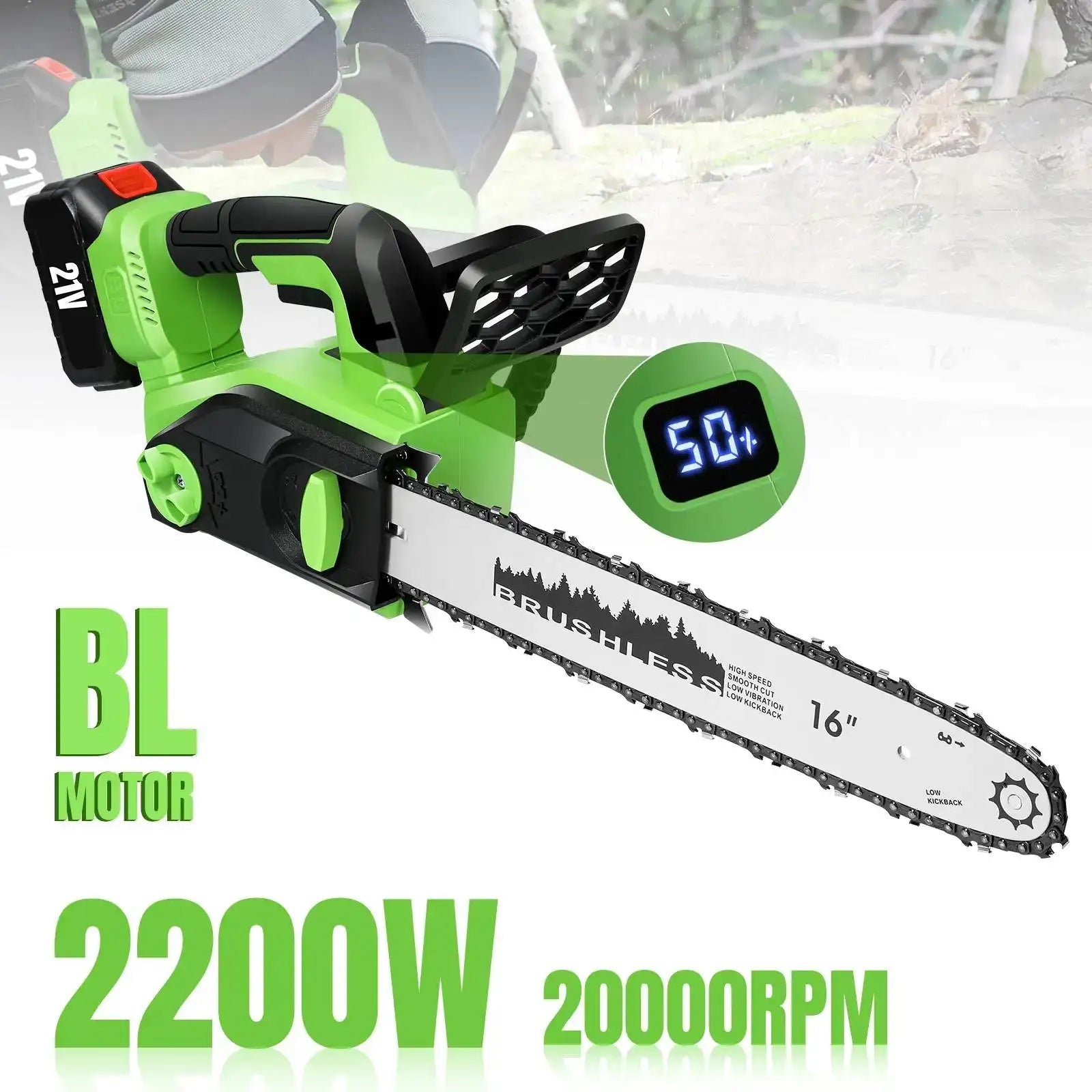 Betuyoo 2200W Chainsaw &ndash; Brushless Cordless Power Tool