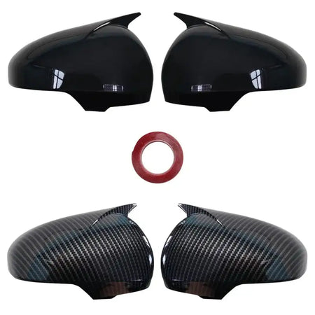 Carbon Look Wing Side Rearview Car Mirrors Wing Side Mirror Cover Cap for Toyota Mark X Reiz 2010 - 2016