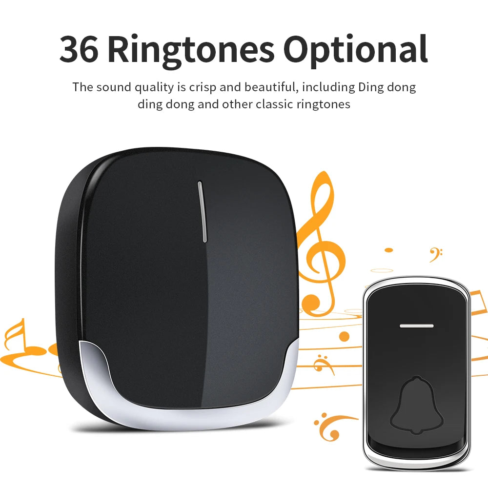 Wireless Doorbell Self Powered &ndash; Weatherproof Outdoor Use