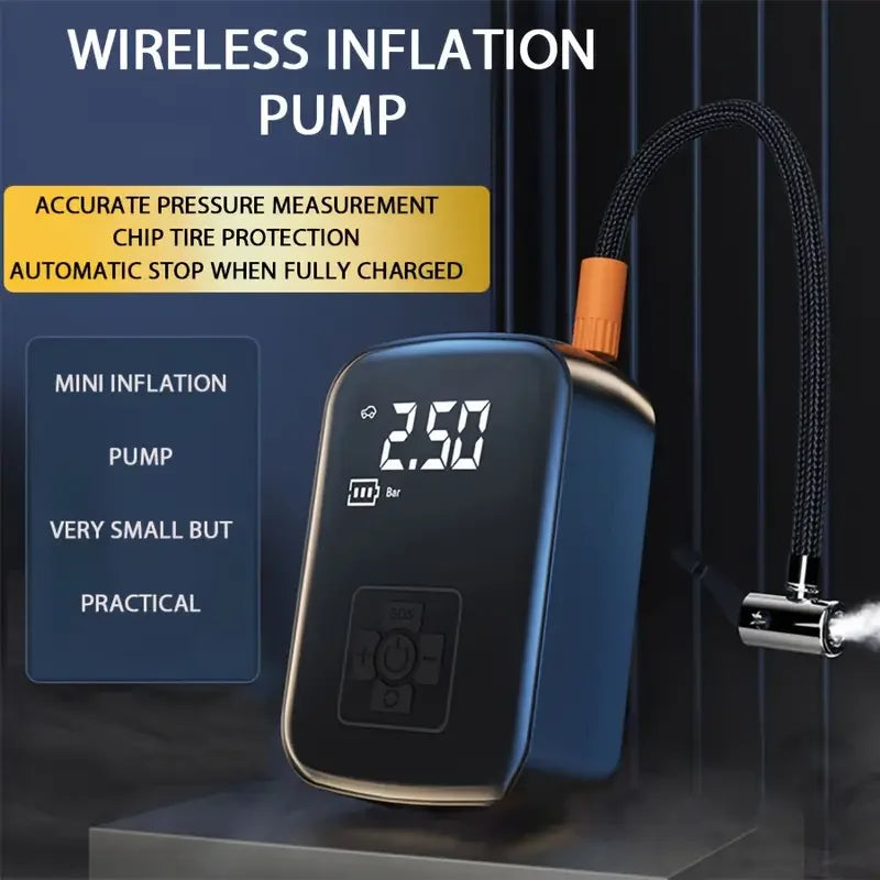 Wireless Car Air Compressor - Electric Tire Inflator for Car, Bike, Boat &amp; More