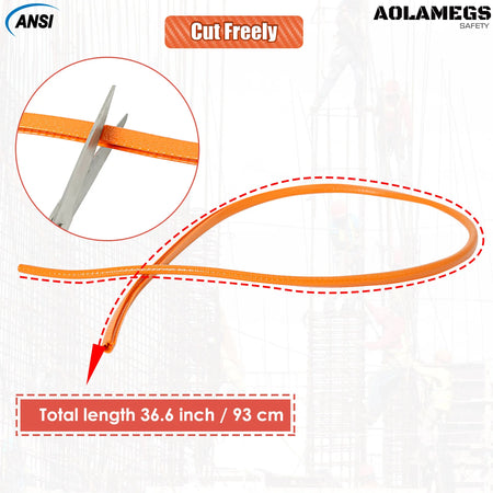 Aolamegs PJ2033 Anti Collision Strips &ndash; Non Slip Rubber Orange 93cm