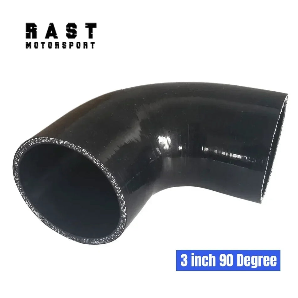 Silikon 3 Zoll 76mm 90 Grad Schlauchbogen für Intercooler Turbo