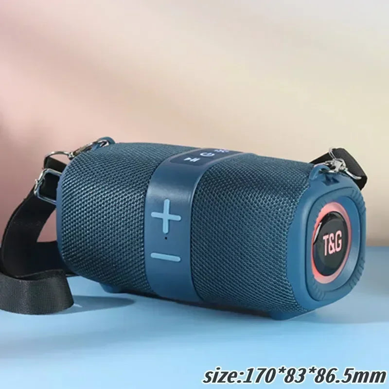 TG667 Outdoor Portable Dual Bluetooth Speaker with RGB and Subwoofer Blue