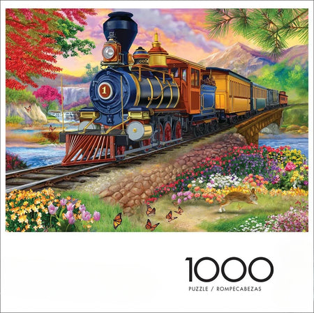 Scenic Steam Engine Jigsaw Puzzles - 300, 500, 1000 pcs | Relaxing &amp; Creative Gift