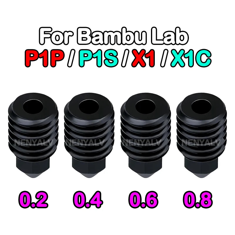 Bambu Lab X1/X1C/P1P/P1S Metal Hotend &ndash; Enhanced Cooling HS-2468