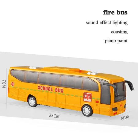 Police Bus Car Model &ndash; Inertial Simulation with Sound and Light yellow