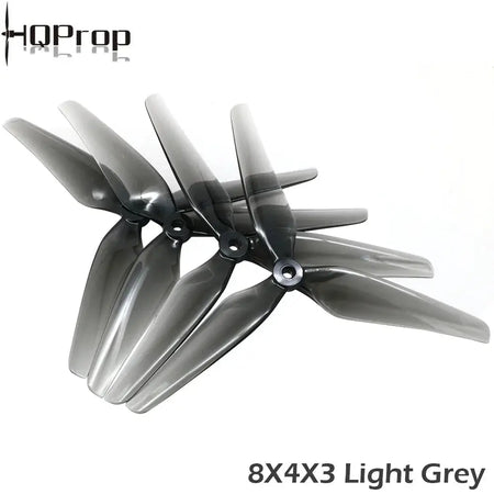 2Pair HQProp 8X4X3 8040 3-Blade Black-Glass Fiber Nylon Propeller for 8inch Multirotor X-Class MacroQuad FPV Drones (2CW+2CCW) by InterCyprus Trading Ltd