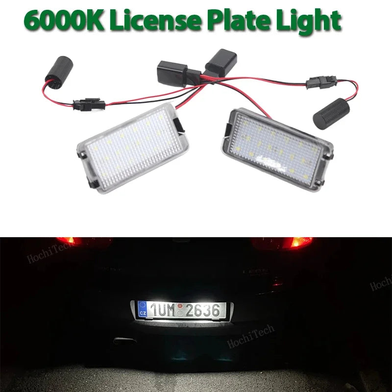 Lámparas de matrícula LED para SEAT Altea León Córdoba Ibiza 6K 6L 1M 5P