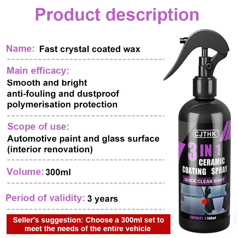 Car Ceramic Nano Coating - Superior Hydrophobic Protection &amp; Shine