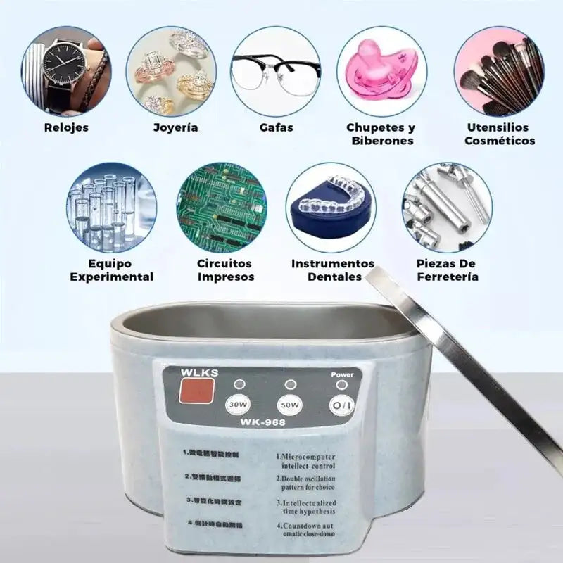 30W Ultrasonic Cleaner Bath For Jewelry Glasses Watches