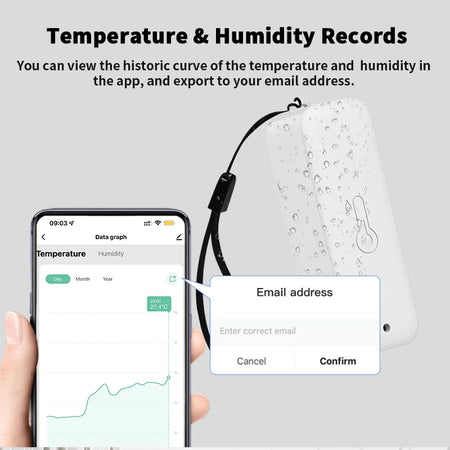 Tuya WiFi Waterproof Temperature Humidity Sensor for Smart Home Automation