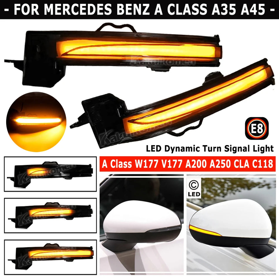 Dynamická LED směrová světla pro Mercedes Benz třídy A W177 V177 A200 CLA C118