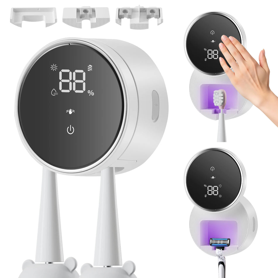 Seinälle Asennettava Hammasharjan Sterilointilaite Kuivain Anturilla