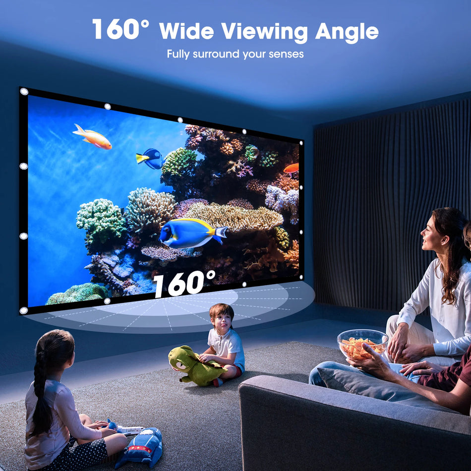 16X9 HD Fällbar Projektionsduk Dubbel Sidan 221x125cm