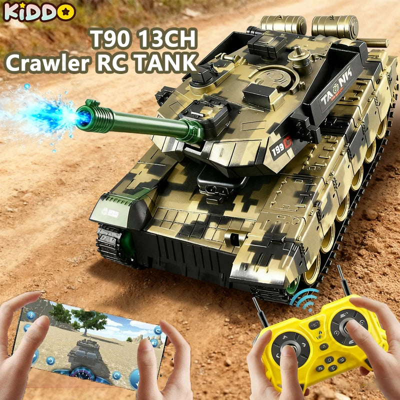 Tanc RC Conusea T90 cu telecomandă Tanc de război Tiger 13CH
