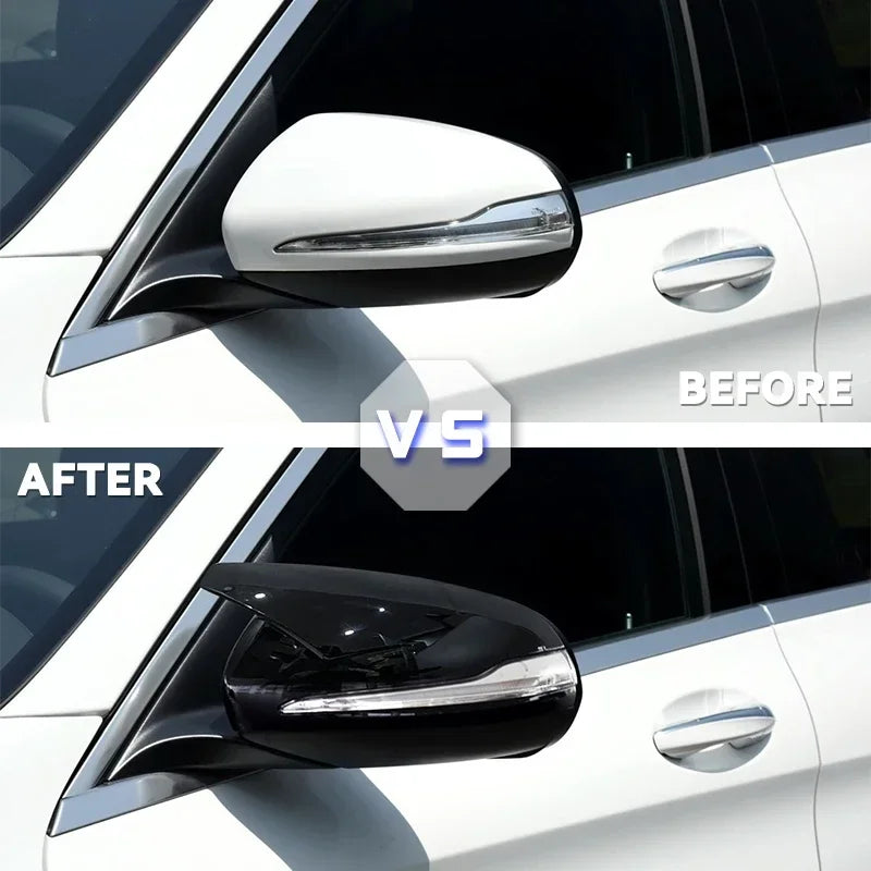 Огледало на Mercedes Benz с капак от въглеродни влакна черно за лява ръка LHD