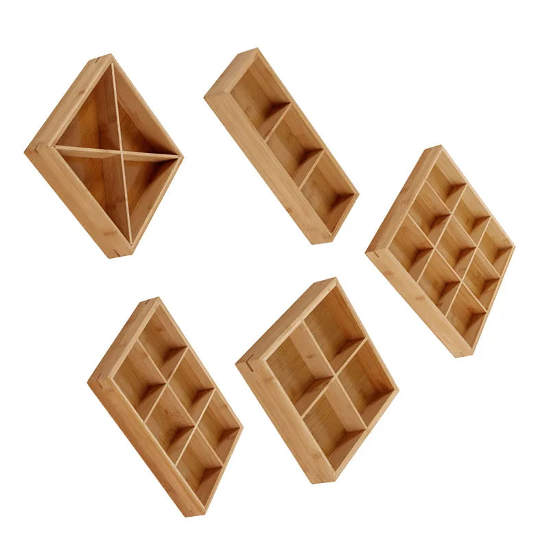 Divided Wooden Tray - Multi Compartment Design For Serving