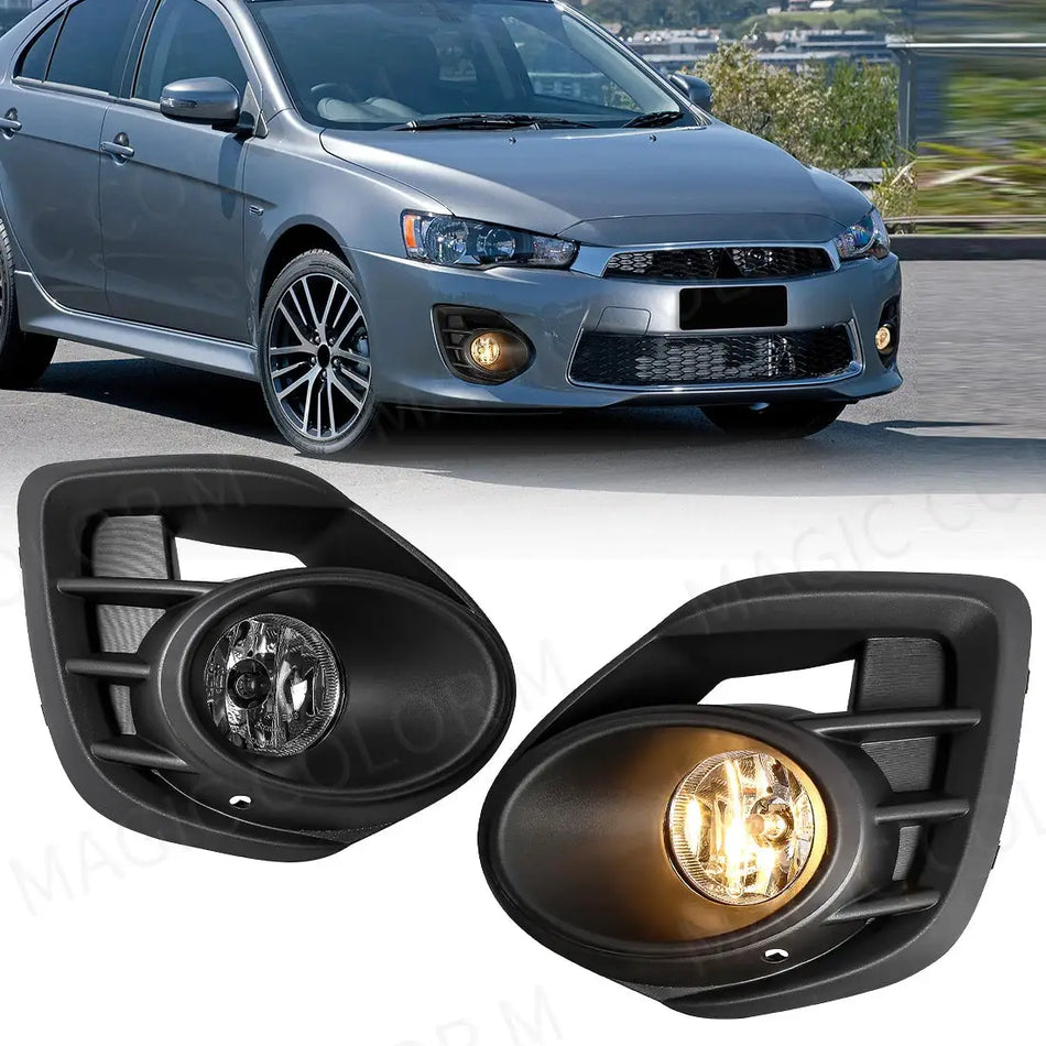 DLAA For Mitsubishi Lancer 2015 2016 2017 Car Fog Lamps Daytime Running Lights DRL Front Bumper Headlights Daylight Covers Wires by InterCyprus Trading Ltd