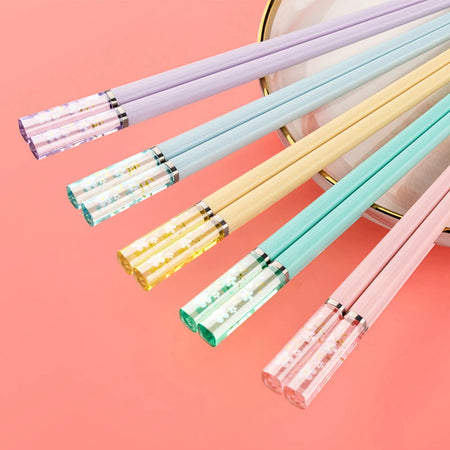 KNGZI 5 Pair Japanese Chopsticks &ndash; Eco-Friendly Reusable Design