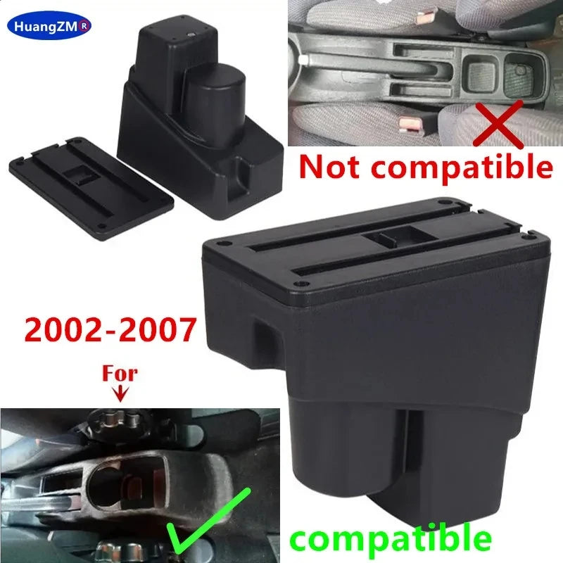 Armsteunbox Voor Honda Jazz Fit Leren Opbergruimte In PU Leer Met ABS Past 2002-2007 Modellen