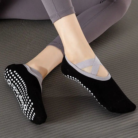 Women Yoga Socks Anti Slip Bandage &ndash; Non Slip Acupressure Comfort black / Sizes 32-39