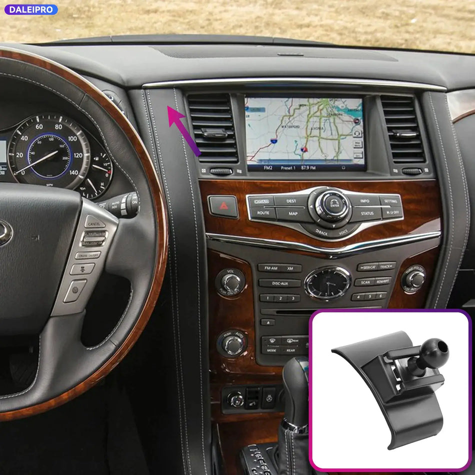 Phone Mount Base With 66W Fast Charging For Nissan Patrol 2011-2020 by InterCyprus Trading Ltd