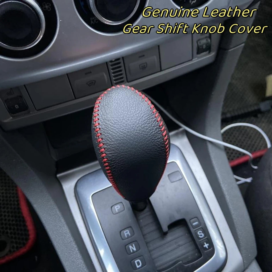 Capac din piele pentru maneta schimbătorului pentru Ford Focus MK2 și Fiesta 2005-2012, piele premium din piele naturală