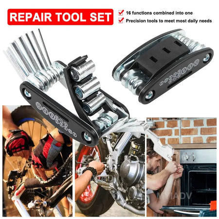 16 in 1 Multi Functional Portable Screw Tool Set Motorcycle for Bike Bicycle Maintenance Hexagon Wrench Set For BMW For YAMAHA by InterCyprus Trading Ltd