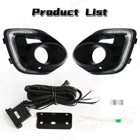 DRL For Mitsubishi Lancer 2015 2016 2017 LED Daytime Running Light Turn Signal Daylight Waterproof Fog Head Lamp Car Accessories by InterCyprus Trading Ltd