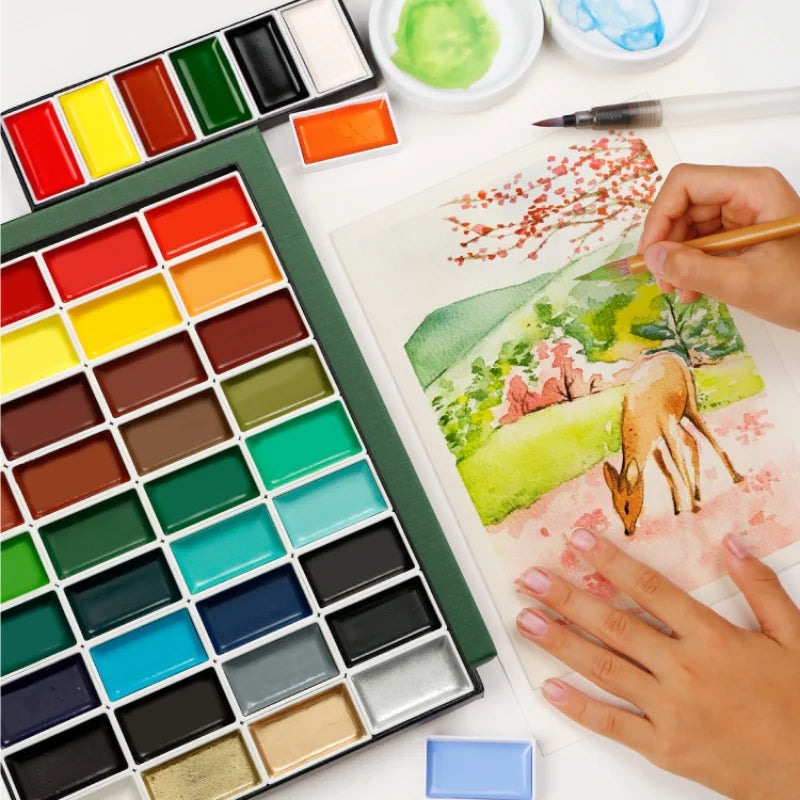 Kuretake Watercolor Paint Set &ndash; Professional-Quality Art